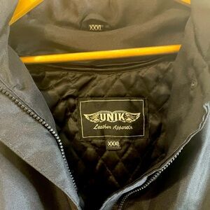 - UNIK 100% Genuine Leather Motorcycle Heavy Jacket removable liner
